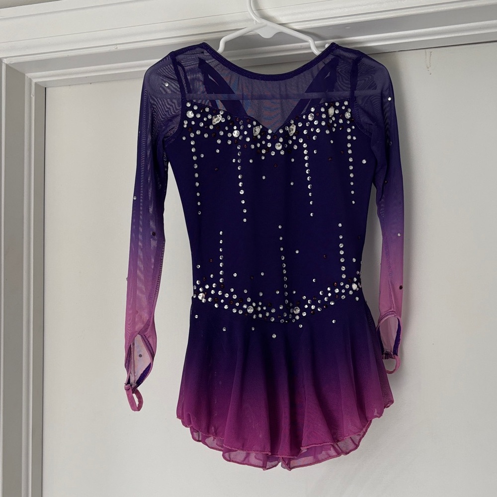 Purple and Pink Rhinestone Leotard